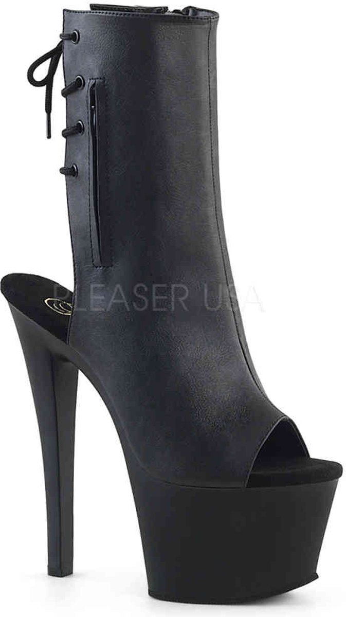 EU 35 = US 5 | SKY-1018 | 7 Heel, 2 3/4 PF Open Toe/Heel Ankle Boot, Side Zip